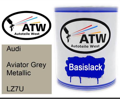 Audi, Aviator Grey Metallic, LZ7U: 1L Lackdose, von ATW Autoteile West.